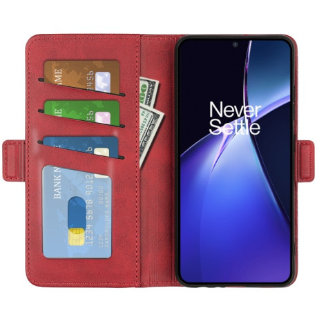 Чохол-книжка Dual-side Magnetic Buckle для OnePlus Nord CE4 Lite 5G - червоний