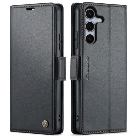 Чохол-книжка CaseMe 023 Butterfly Buckle Litchi RFID Anti-theft Leather  для Samsung Galaxy S25+ 5G - чорний