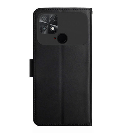 Шкіряний чохол-книжка Genuine Leather Fingerprint-proof для Xiaomi Poco C40/Redmi 10c - чорний