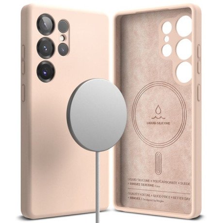 Оригінальний чохол Ringke Silicone MagSafe для Samsung Galaxy S25 Ultra - Pink