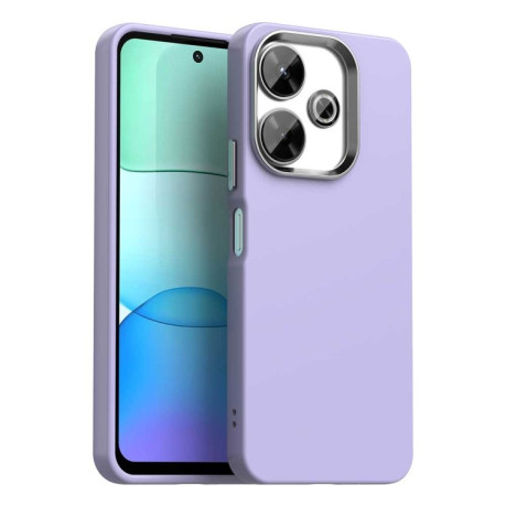 Противоударный чехол Colorful Acrylic Series для Xiaomi Poco M6 4G - фиолетовый
