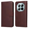 Чехол-книжка со строчкой и фактурой Calf на Xiaomi Poco M8 Pro/Redmi Note 15 Pro+ 5G Global  — коричневый