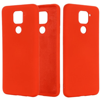 Силиконовый чехол Solid Color Liquid Silicone на Xiaomi Redmi Note 9 / Redmi 10X - красный