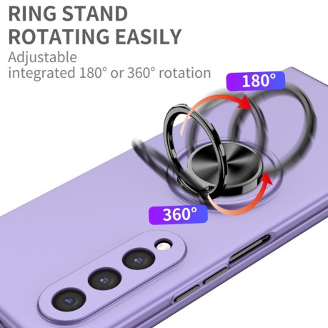 Протиударний чохол Armor Ring Holder Samsung Galaxy Fold4 - фіолетовий