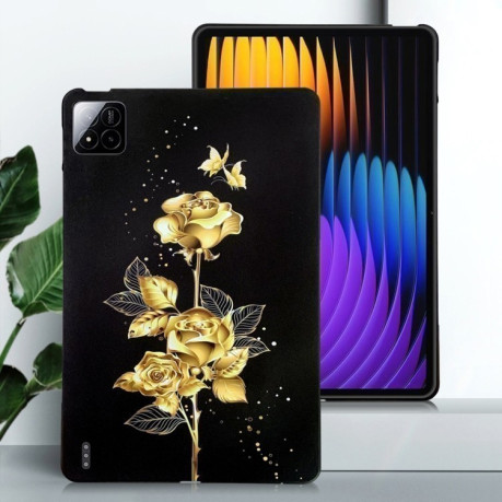 Чехол Color Painting Pattern Smart для Xiaomi Pad 7 / Pad 7 Pro - Golden Rose