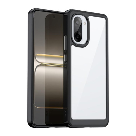 Чехол Colorful Acrylic Series с цветним бампером на OnePlus Nord CE5 5G - черный