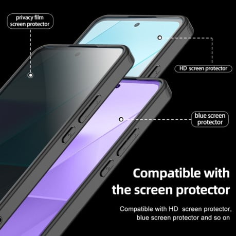 Противоударный чехол Armor Clear для Xiaomi Redmi Note 13 Pro 5G/Poco X6 5G - прозрачный