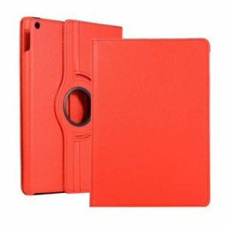 Чехол Litchi Texture 360 Degrees на iPad 9/8/7 10.2 (2019/2020/2021) - Красный