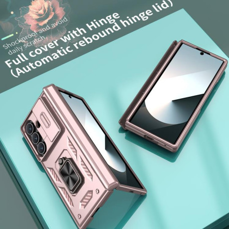Чехол Sliding Window Hinge на Samsung Galaxy Fold 7 5G - золото