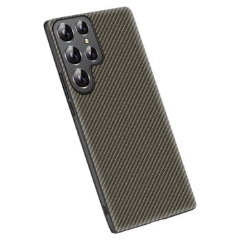 Протиударний чохол Printing Carbon Fiber для Samsung Galaxy S25 Ultra 5G - золотий