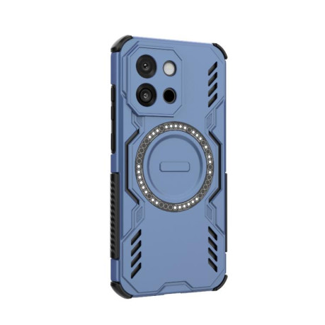 Противоударний чехол Butterfly Armor MagSafe Magnetic Ring Shockproof для OnePlus 13T - синій