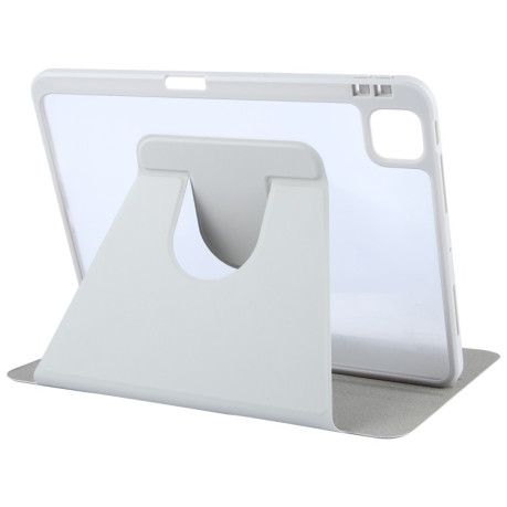 Чехол-книжка GEBEI Acrylic TPU 3-folding Rotating Smart Tablet Leather для iPad Pro 13 2024 - серый