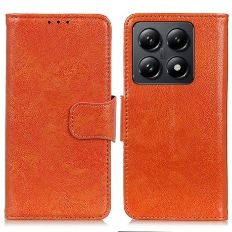 Чохол-книжка Mirren Crazy Horse для Xiaomi 14T Pro - помаранчевий