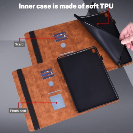 Чохол-книжка Embossed Tiger Pattern Leather для Xiaomi Redmi Pad SE 8.7 - коричневий