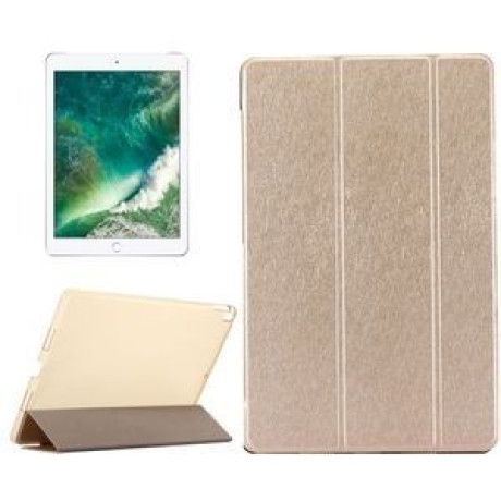Чохол Silk Texture Three-folding Sleep /Wake up золотий для iPad Air 2019/Pro 10.5