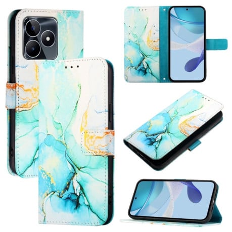 Чохол-книжка PT003 Marble Pattern на Realme Note 50 4G / Realme C51 4G Global - зелений