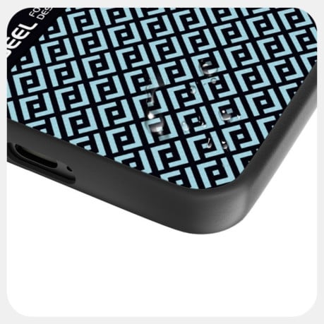 Ультратонкий чехол ABEEL 6D Micro Relief MagSafe Magnetic на Samsung Galaxy S25 5G - Carbon Fiber Blue