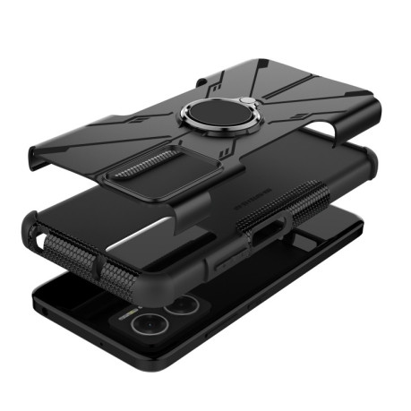Противоударный чехол Machine Armor Bear для Xiaomi Redmi Note 11E/Redme 10 5G - черный
