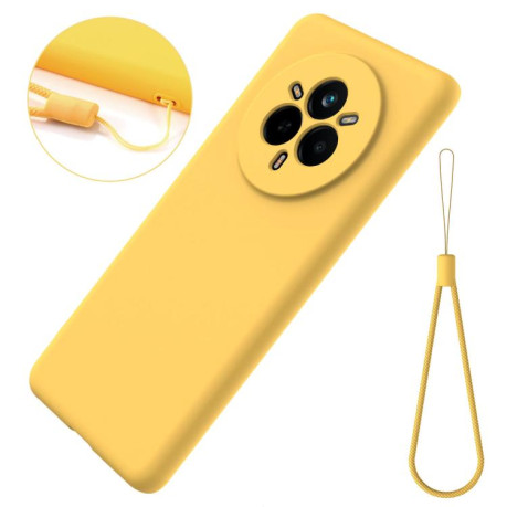 Силіконовий чохол Solid Color Liquid Silicone на Realme 14 Pro+ - жовтий