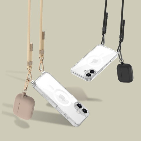 Чехол Tech-Protect FlexAir Chain MagSafe+ 2 Lanyards для iPhone 16 - Clear