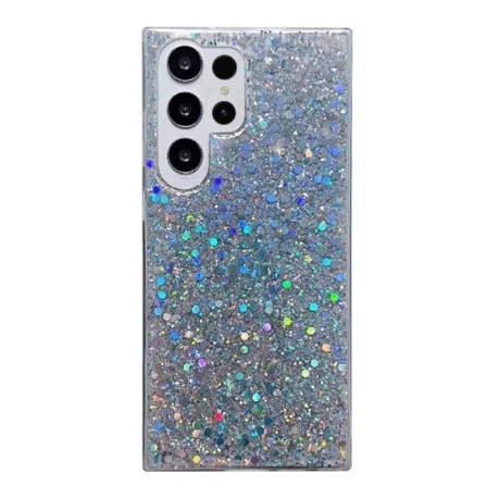 Протиударний чохол Glitter Sequins Epoxy для Samsung Galaxy S24 Ultra 5G - сріблястий