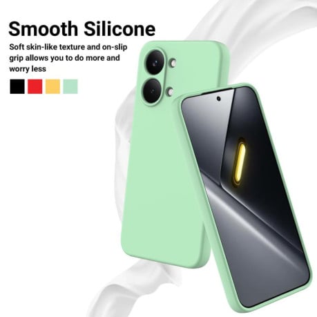 Силиконовый чехол Solid Color Liquid Silicone на Xiaomi Poco X8 Pro Max / Turbo 5 Max — зелёный
