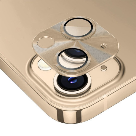 Защитное стекло на камеру ENKAY Aluminium для iPhone 14 / 14 Plus - золотой