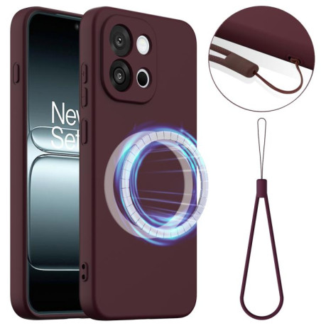 Силиконовый чехол Shockproof Silicone Magsafe для OnePlus 13T - коричневый