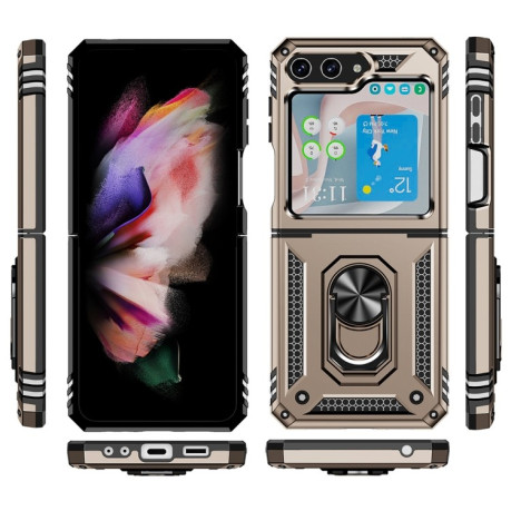 Протиударний чохол Magnetic with Holder Samsung Galaxy Flip 5 - золотий