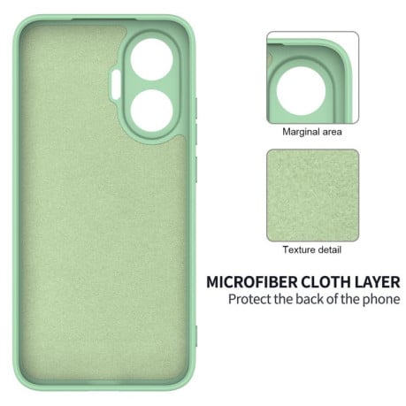 Силиконовый чехол Solid Color Liquid Silicone на Xiaomi Poco F7 / Redmi Turbo 4 Pro 4G - зеленый