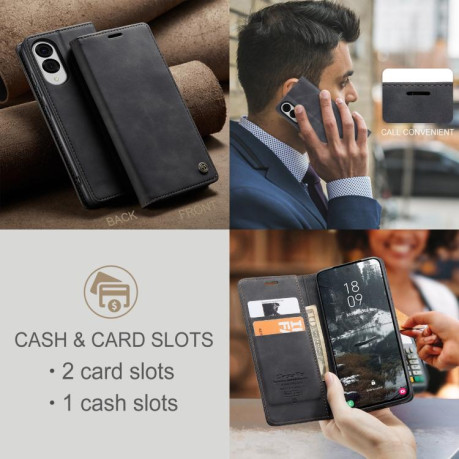 Чохол-книжка CaseMe-013 Multifunctional для Samsung Galaxy S25 Edge 5G - чорний