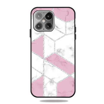 Противоударный чехол Frosted Fashion Marble для iPhone 13 - White Block