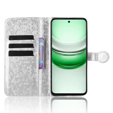 Чохол-книжка Honeycomb Dot для Realme C71 4G - сріблястий