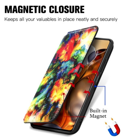 Чехол-книжка Colored Drawing Magnetic для Xiaomi 11T / 11T Pro - Colorful Cloud