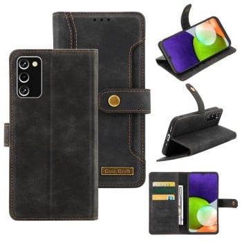 Чехол-книжка Copper Buckle Craft для Samsung Galaxy A03 Core- черный