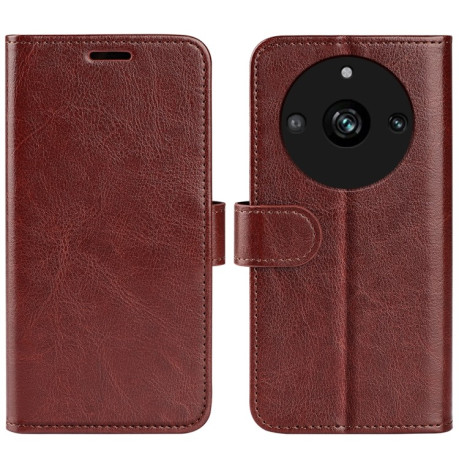 Чохол-книжка R64 Texture Single для Realme 11 Pro 5G/11 Pro+ 5G - коричневий