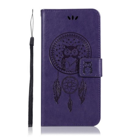 Чохол-книжка Wind Chime Owl Embossing Samsung Galaxy M33 - фіолетовий