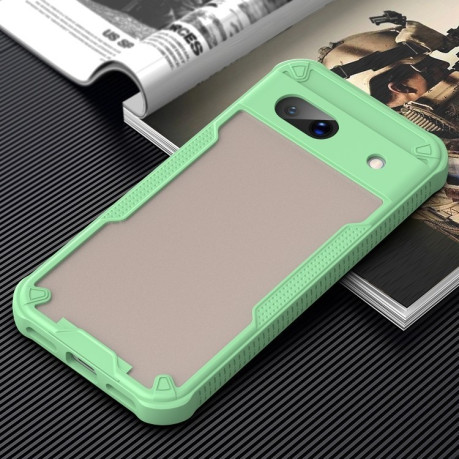 Противоударный чехол Armor Glaze PC Hybrid для Google Pixel 8a - зеленый