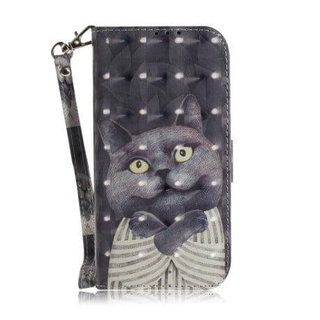 Чехол-книжка 3D Painting для iPhone 16 Plus - Cat