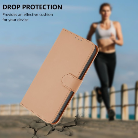 Чехол-книжка Skin Feel Solid Color Leather для Infinix Zero 30 4G - Nude