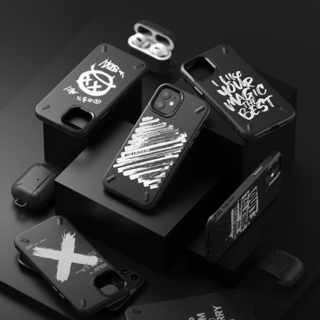 Оригинальный чехол Ringke Onyx Design для iPhone 12 mini - Graffiti