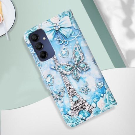 Чехол-книжка Colored Drawing Pattern Plain Weave Leather для Samsung Galaxy A16 5G - Butterfly