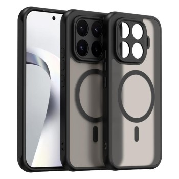 Чехол Fan Dun Series гибрид с Magsafe и защитой камеры на Xiaomi 17T 5G — чёрный