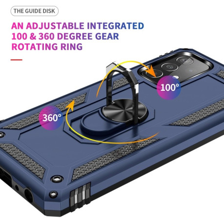Противоударный чехол 360 Degree Rotating Holder на Samsung Galaxy A52/A52s - синий
