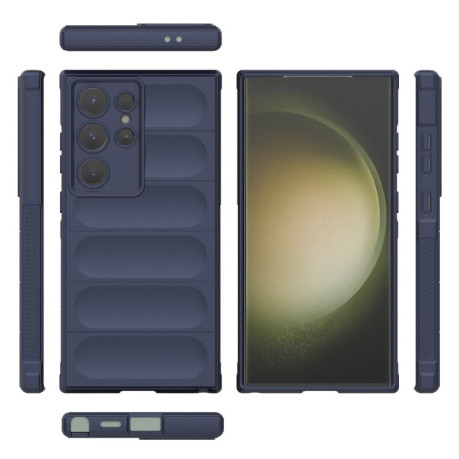 Силиконовый чехол Magic Flannel для Samsung Galaxy S24 Ultra 5G - синий