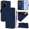 Чохол-книжка з м'яким покриттям (Skin Feel) зі шнурком на Xiaomi Poco M7 4G 169mm - синій