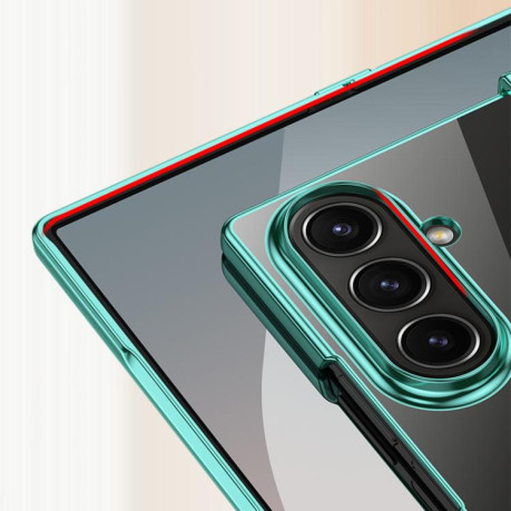 Противоударный чехол 6D Electroplating Full Coverage with Magnetic Ring для Samsung Galaxy Fold 7 5G - фиолетовый
