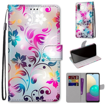 Чехол-книжка Coloured Drawing на Samsung Galaxy A02 / M02 - Gradient Colorful Flower