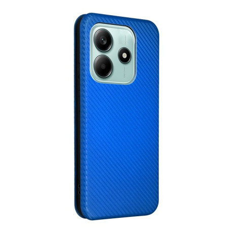 Чехол-книжка Carbon Fiber Texture на Xiaomi  Redmi Note 14 5G/Poco M7 Pro 5G - синий