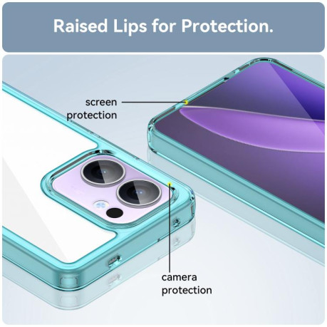 Противоударный чохол Colorful Acrylic Series для OPPO Reno13 F - синий